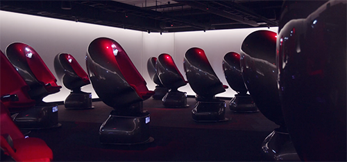 Rows of Positron Voyager motion chairs